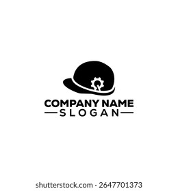 Construction Hard Hat Gear Safety Logo