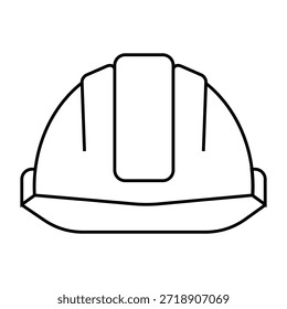 Konstruktion harten Hut Linie Kunst Illustration. Einfaches Schutzhelm-Symbol für Industriedesign-Projekt.