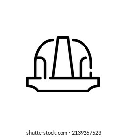 Construction hard hat. Safety warning. Pixel perfect, editable stroke icon