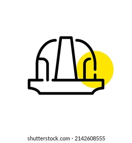 Construction hard hat. Safety warning. Pixel perfect, editable stroke line icon