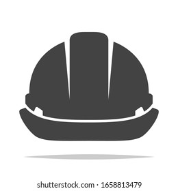 Construction hat icon vector isolated