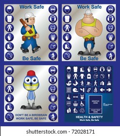 Construction health and safety at work collection including make your own sign