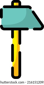 Construction heavy hammer, illustration, vector on a white background.