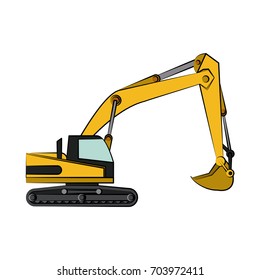 construction heavy machinery icon image 