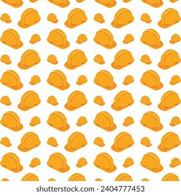 Construction helmet abstract colorful repeating pattern vector illustration