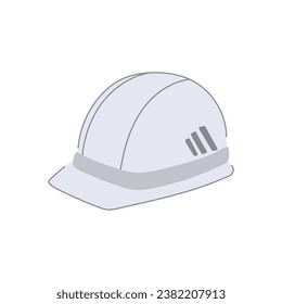construction helmet builder cartoon. safety work, industry equipment, industrial tool construction helmet builder sign. isolated symbol vector illustration