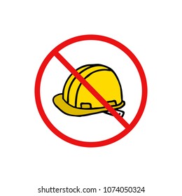construction helmet doodle icon