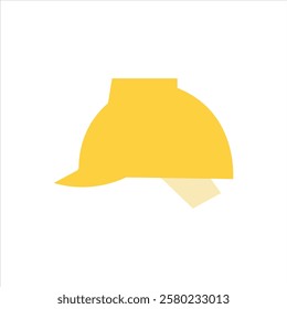 Construction helmet flat icon vector design illustration, contractor helmet, engineering helmet flat icon vector design illustration, isolated on white background. 