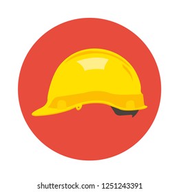Construction helmet flat icon. You can be used helmet icon for several purposes like: websites, print templates, presentation templates, promotional materials, web and mobile phone apps.