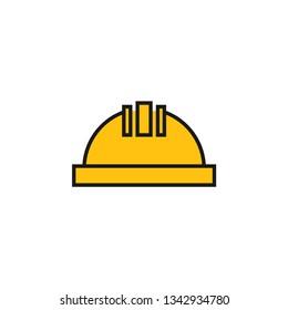 Construction helmet graphic design template vector illustration isolated