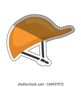 Construction helmet hardhat icon vector illustration graphic design