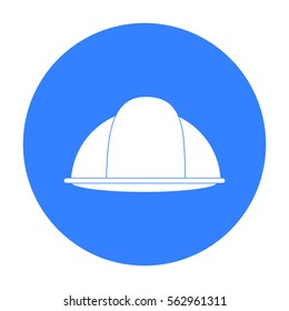 Construction helmet icon in black style isolated on white background. Build and repair symbol stock vector illustration.