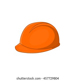Construction helmet icon in cartoon style isolated on white background. Repair symbol