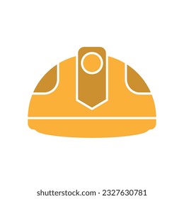 Construction helmet icon clipart design template isolated