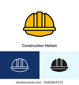 Colección de icono de casco de construcción con estilos múltiples