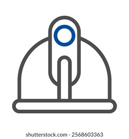 Construction helmet icon. Concept of safety, protection, and industry.