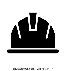 Construction helmet icon. Concept of safety, protection, and industry.