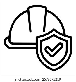 Construction Helmet Icon Element For Design