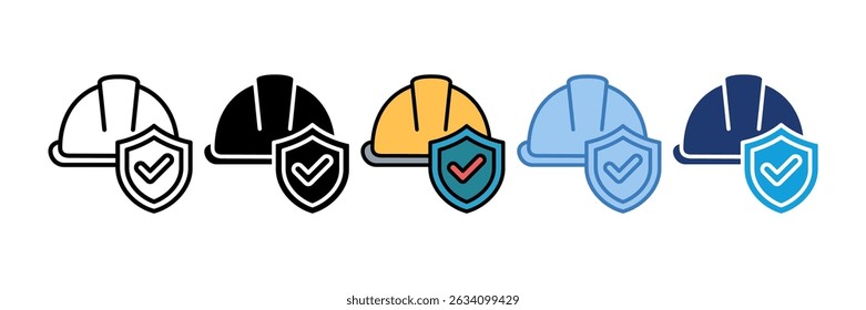 Elemento de ícone de capacete de construção para design