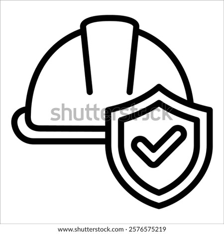 Construction Helmet Icon Element For Design