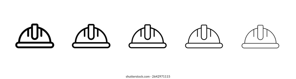 construction helmet icon Flat design on isolated background