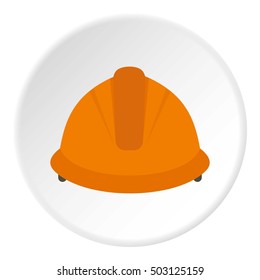 Construction helmet icon. Flat illustration of construction helmet vector icon for web