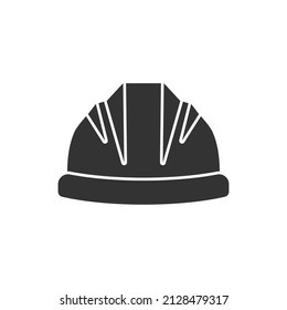 Construction helmet icon in flat style. Safety cap vector illustration on isolated background. Worker hat sign business concept.