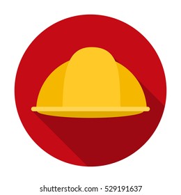 Construction helmet icon in flat style isolated on white background. Build and repair symbol stock vector illustration.