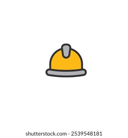 Construction helmet icon flat vector design