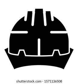 construction helmet icon glyph vector design