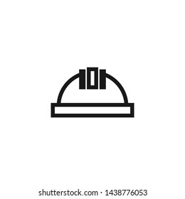 Construction helmet icon graphic design template vector isolated
