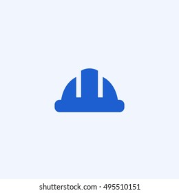 construction helmet icon, isolated, white background