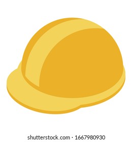 Construction helmet icon. Isometric of construction helmet vector icon for web design isolated on white background