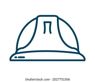 Bauhelm-Symbol auf weißem Hintergrund