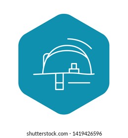 Construction helmet icon. Outline construction helmet vector icon for web design isolated on white background