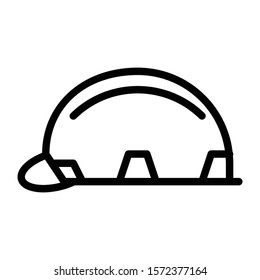 construction helmet icon outline vector design