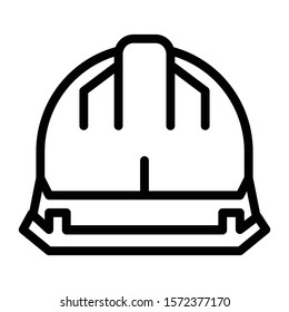 construction helmet icon outline vector design