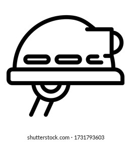 Construction helmet icon. Outline construction helmet vector icon for web design isolated on white background