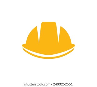 Icono del casco de construcción. Límite de seguridad, patrón de trabajo que firma el concepto de negocio de diseño vectorial e ilustración.

