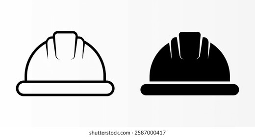 Construction Helmet icon set. Helmet sign. for mobile concept and web design. vector illustration on white background