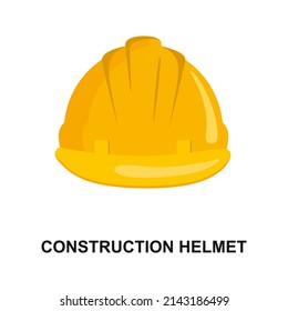 Construction Helmet icon. Simple element from construction collection. Creative Construction Helmet icon for web design, templates, infographics and more