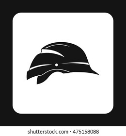 Construction helmet icon in simple style isolated on white background. Protection symbol