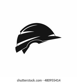 Construction helmet icon in simple style on a white background vector illustration