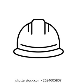 Construction helmet icon and symbol design with editable stroke