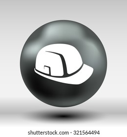 construction helmet icon vector button logo symbol concept.