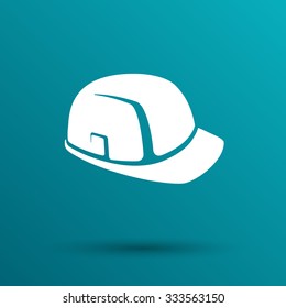 construction helmet icon vector button logo symbol concept.