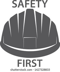 Construction helmet, construction helmet icon. Vector illustration of a construction helmet. Safety first.