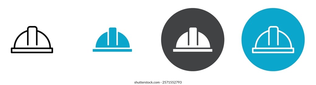 construction helmet icon Vector illustration in black