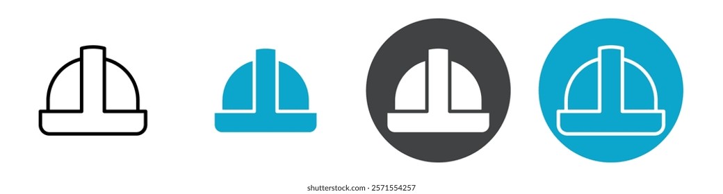 construction helmet icon Vector illustration in black