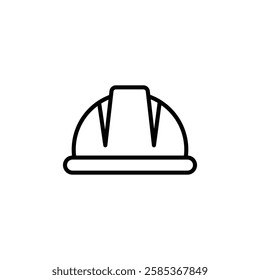construction helmet icon Vector illustration in black